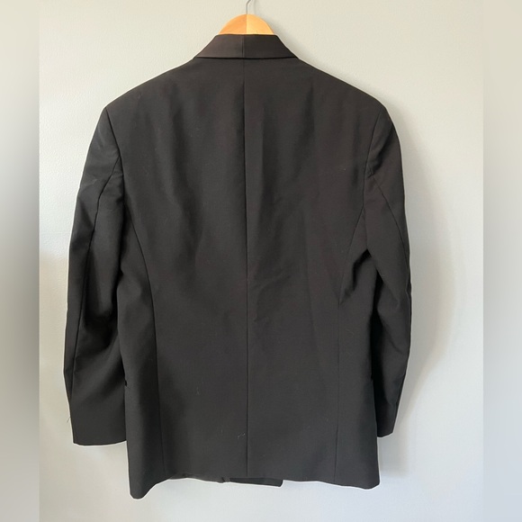 Neil Allyn 39R Black Tuxedo Jacket Blazer Solid 100% Wool - Picture 2 of 6